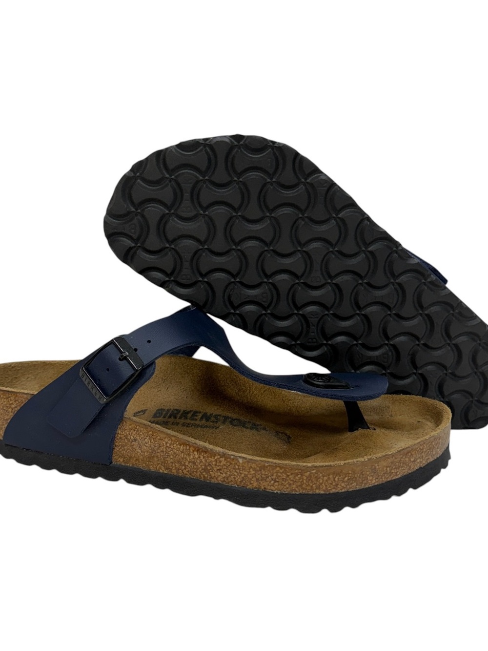 Birkenstock Gizeh Womens 39 8 Blue Birko Flor Sandal Slide Thong Flip Flop NEW